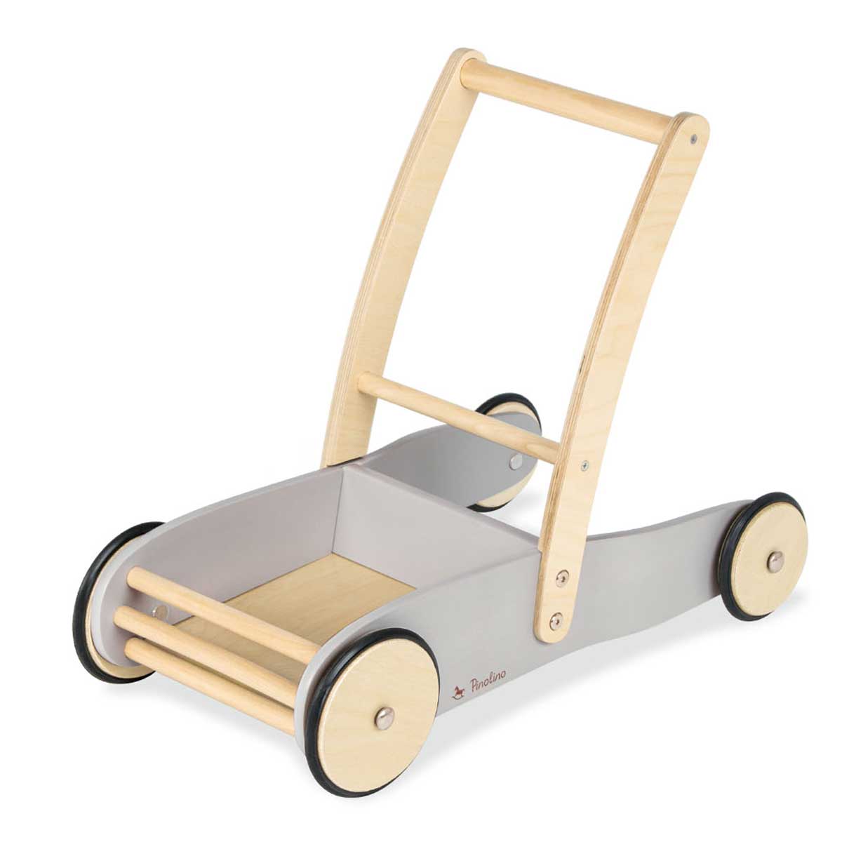 Drvena kolica – guralica za učenje hodanja Pinolino Uli siva 2