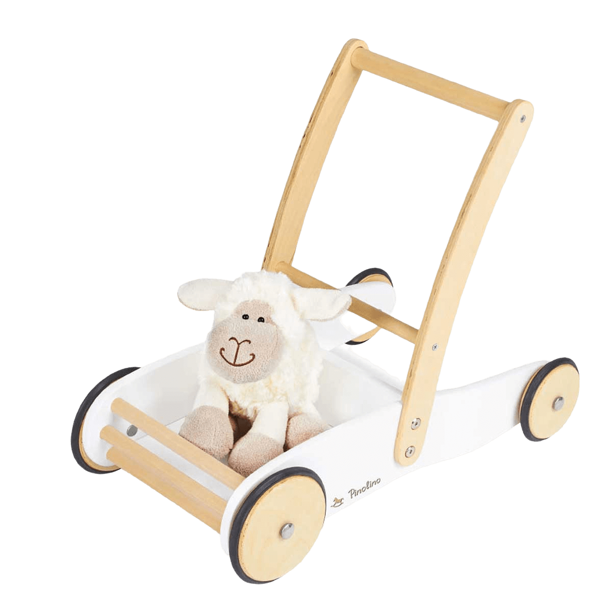 Drvena kolica – guralica za učenje hodanja Pinolino Uli bijeli