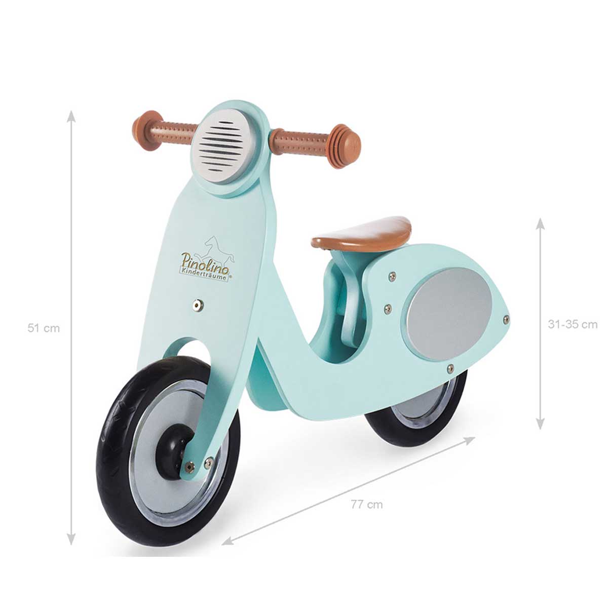 Drveni bicikl bez pedala Pinolino Vespa mint 1