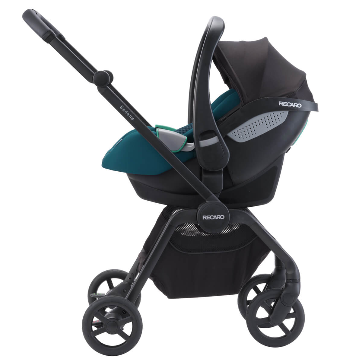 Dječja kolica 4u1 RECARO Sadena + sjedalica Avan + Isofix [Night Black] 4