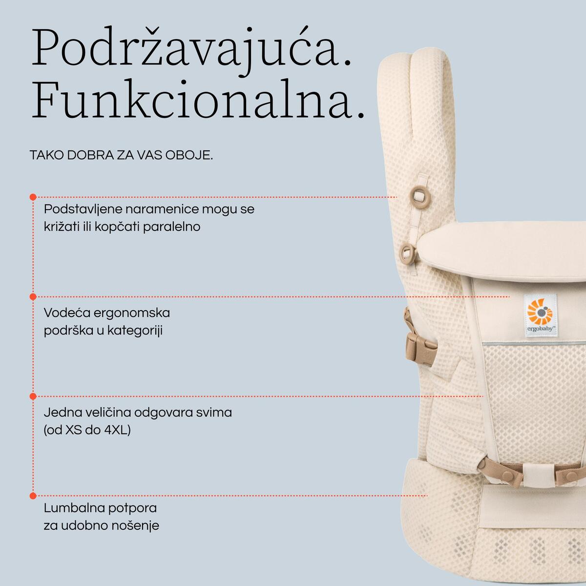 E05 Nosiljka Ergobaby Adapt Soft Flex Mesh