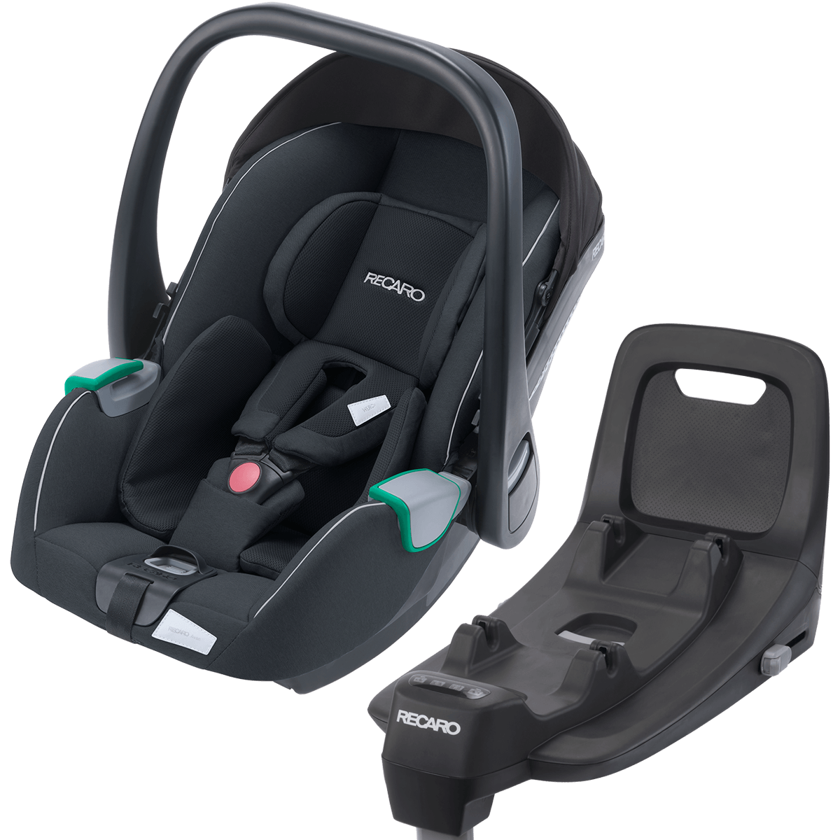 Dječja kolica 4u1 RECARO Sadena + sjedalica Avan + Isofix [Mat Black] 1