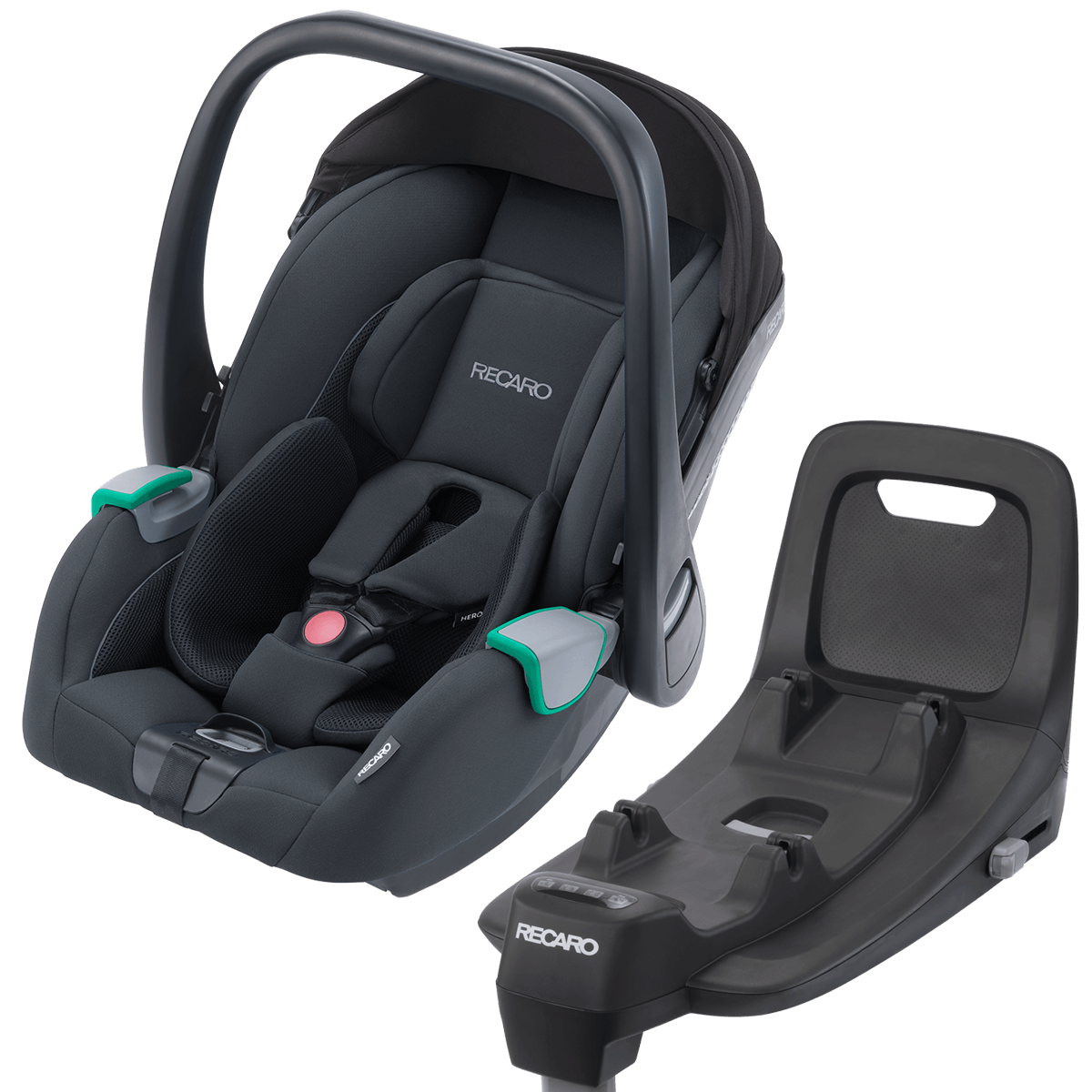 Dječja kolica 4u1 RECARO Sadena + sjedalica Avan + Isofix [Night Black] 1