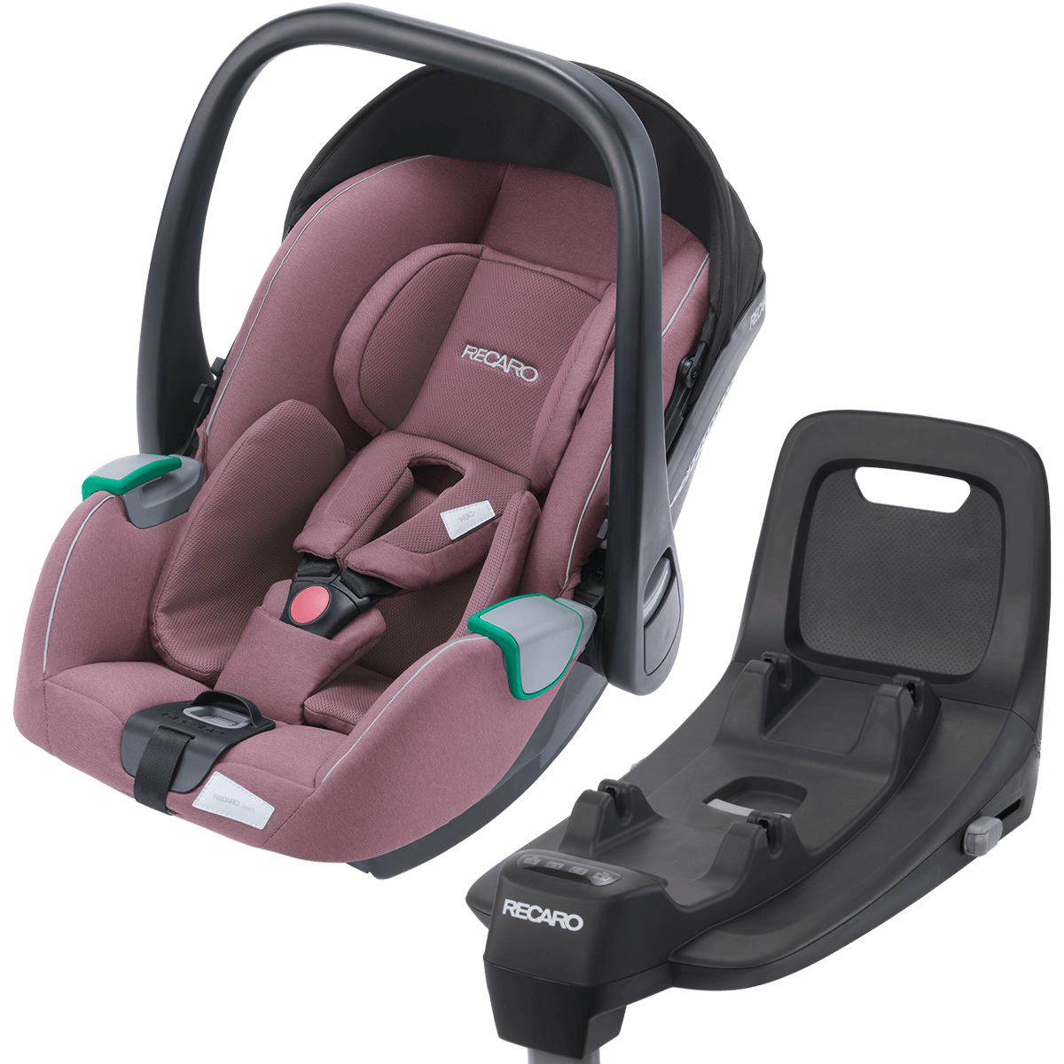 Dječja kolica 4u1 RECARO Celona + autosjedalica Avan + Isofix [Pale Rose] 1