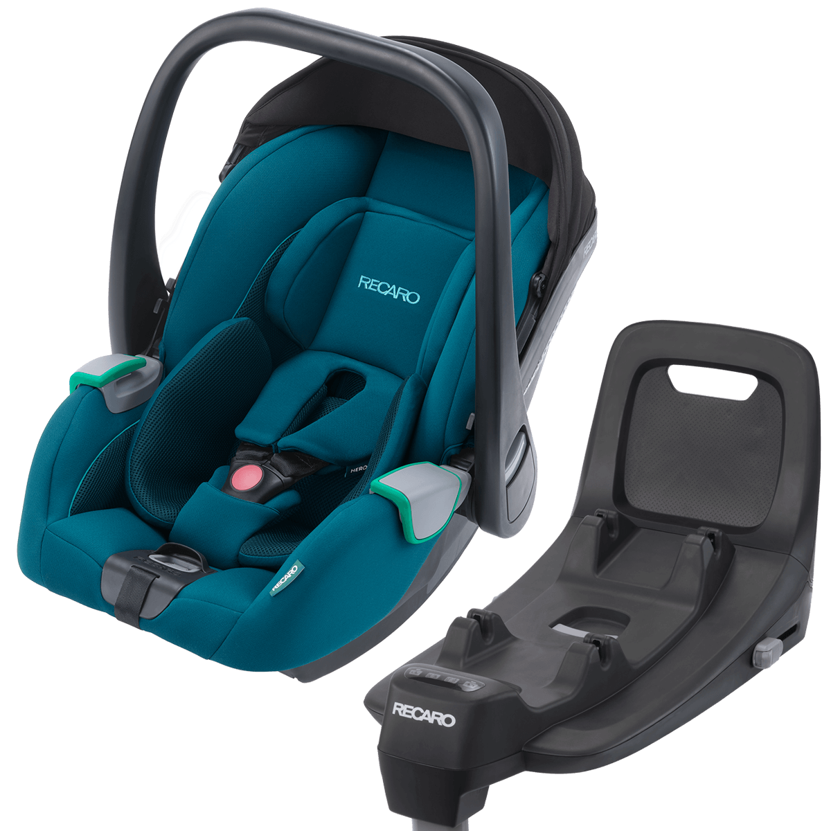 Dječja kolica 4u1 RECARO Sadena + sjedalica Avan + Isofix [Teal Green] 1