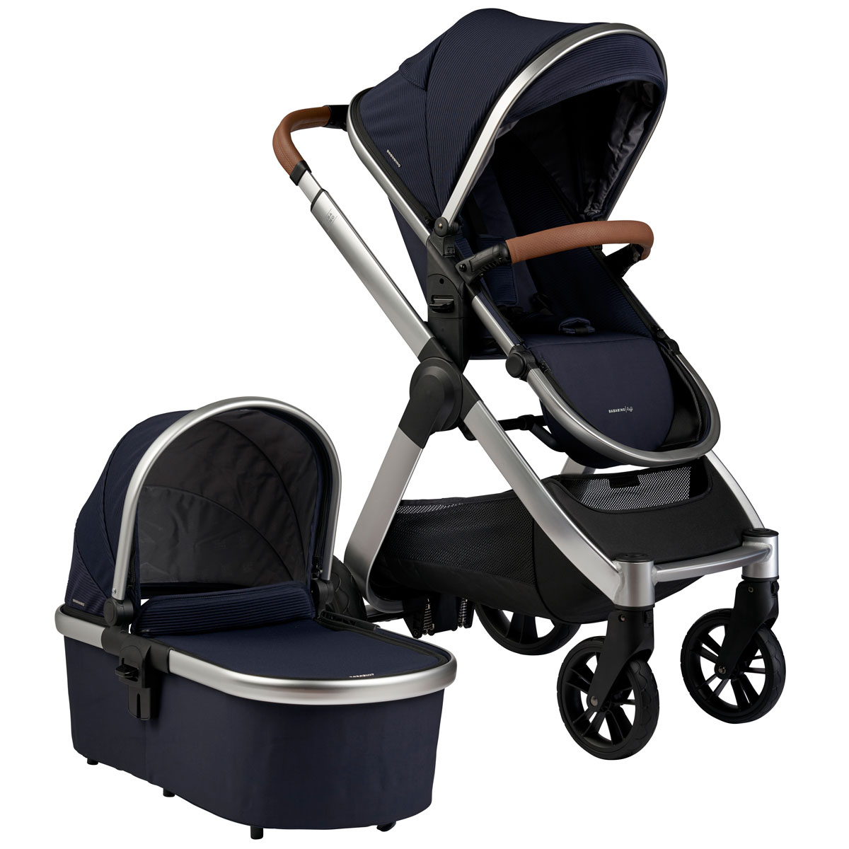 Dječja kolica 4u1 Bababing Raffi Navy Blue + RECARO Salia Elite 12