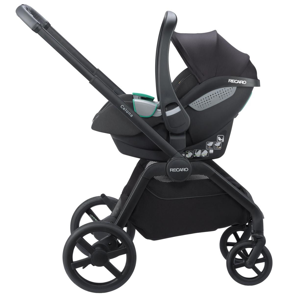 Dječja autosjedalica RECARO Avan i-Size [40 – 83 cm] Fibre Black  + Isofix baza 13