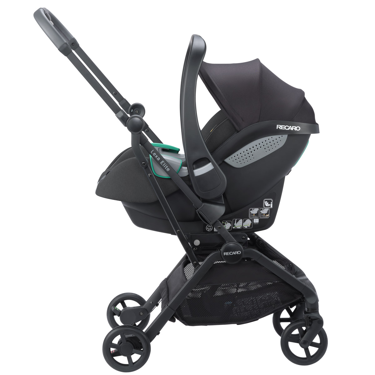 Dječja autosjedalica RECARO Avan i-Size [40 – 83 cm] Fibre Black  + Isofix baza 12