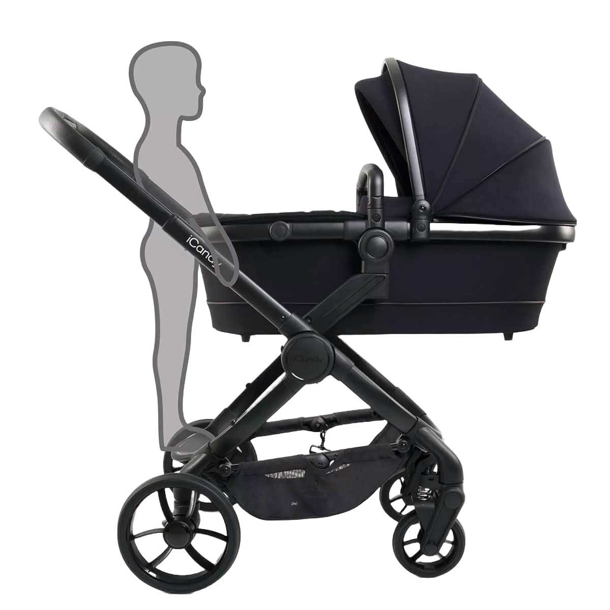 Dječja kolica 4u1 iCandy Peach 7 [Black] + RECARO Avan 2