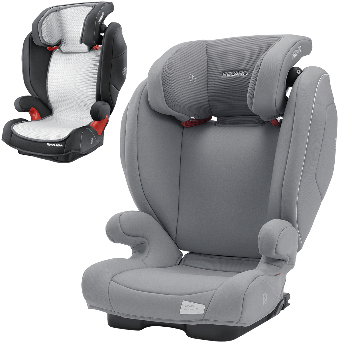 Dječja autosjedalica RECARO Monza Nova 2 Seatfix [15-36 kg] Silent Grey + Ljetna presvlaka