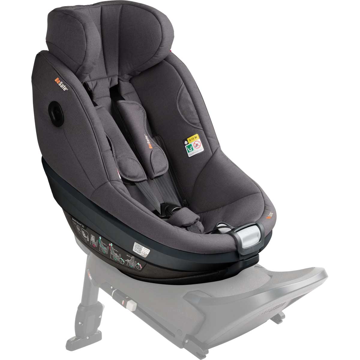Dječja autosjedalica BeSafe Beyond²  360 [61-125 cm] Dark Grey Melange + baza 3