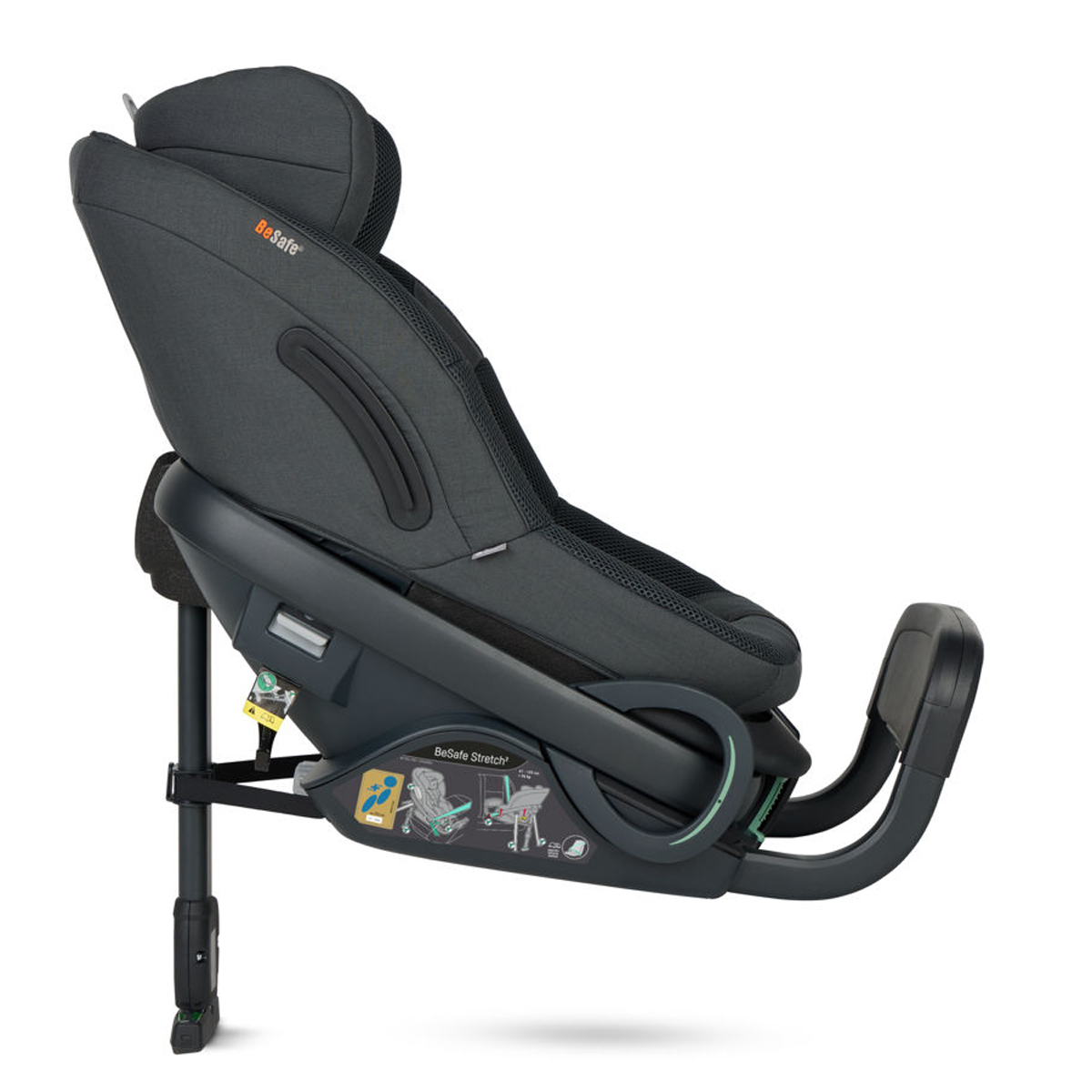 Dječja autosjedalica BeSafe Stretch² [61-125 cm] Anthracite mesh tamno siva 3