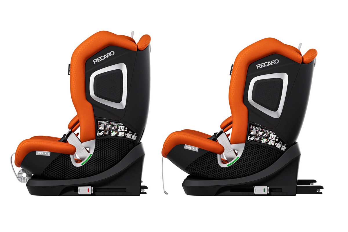 Otroški avtosedež RECARO Velix 1 Vibrant Orange nagib