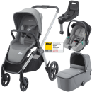 Dječja kolica 4u1 RECARO Celona + autosjedalica Avan + Isofix [Silent Grey]