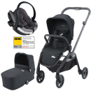 Dječja kolica 3u1 RECARO Sadena [Mat Black] + autosjedalica Besafe