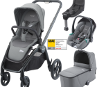 Dječja kolica 4u1 RECARO Celona + autosjedalica Avan + Isofix [Silent Grey]