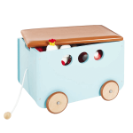 Drvena kutija za igračke na kotačima Pinolino Jim mint
