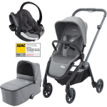 Dječja kolica 3u1 RECARO Sadena [Silent Grey] + autosjedalica Besafe