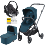 Dječja kolica 3u1 RECARO Sadena [Teal Green] + autosjedalica Besafe