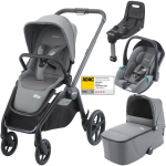 Dječja kolica 4u1 RECARO Celona + autosjedalica Avan + Isofix [Silent Grey]