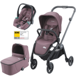 Dječja kolica 3u1 RECARO Sadena + autosjedalica Avan [Pale Rose]