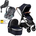 Dječja kolica 4u1 Bababing Raffi Navy Blue + RECARO Avan + Isofix