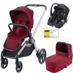 Dječja kolica 3u1 RECARO Celona + autosjedalica Avan [Garnet Red]