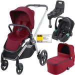 Dječja kolica 4u1 RECARO Celona + autosjedalica Avan + Isofix [Garnet Red]