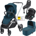 Dječja kolica 4u1 RECARO Celona + autosjedalica Avan + Isofix [Teal Green]
