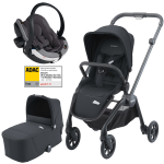 Dječja kolica 3u1 RECARO Sadena [Mat Black] + autosjedalica Besafe