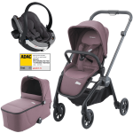 Dječja kolica 3u1 RECARO Sadena [Pale Rose] + autosjedalica Besafe