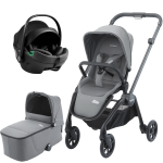 Dječja kolica 3u1 RECARO Sadena [Silent Grey] + autosjedalica jaje AXKID