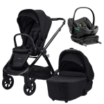 Dječja kolica 4u1 BabaBing Raffi 2.0 [Gloss Black] + jaje AXKID + Isofix