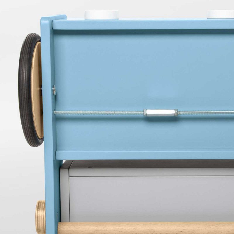 Drvena kolica – guralica za učenje hodanja kamion Pinolino Fred plava 2