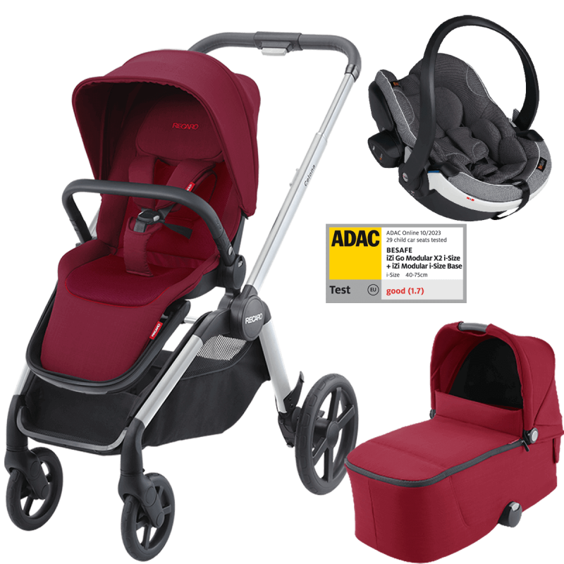 Dječja kolica 3u1 RECARO Celona [Garnet Red]+ autosjedalica Besafe