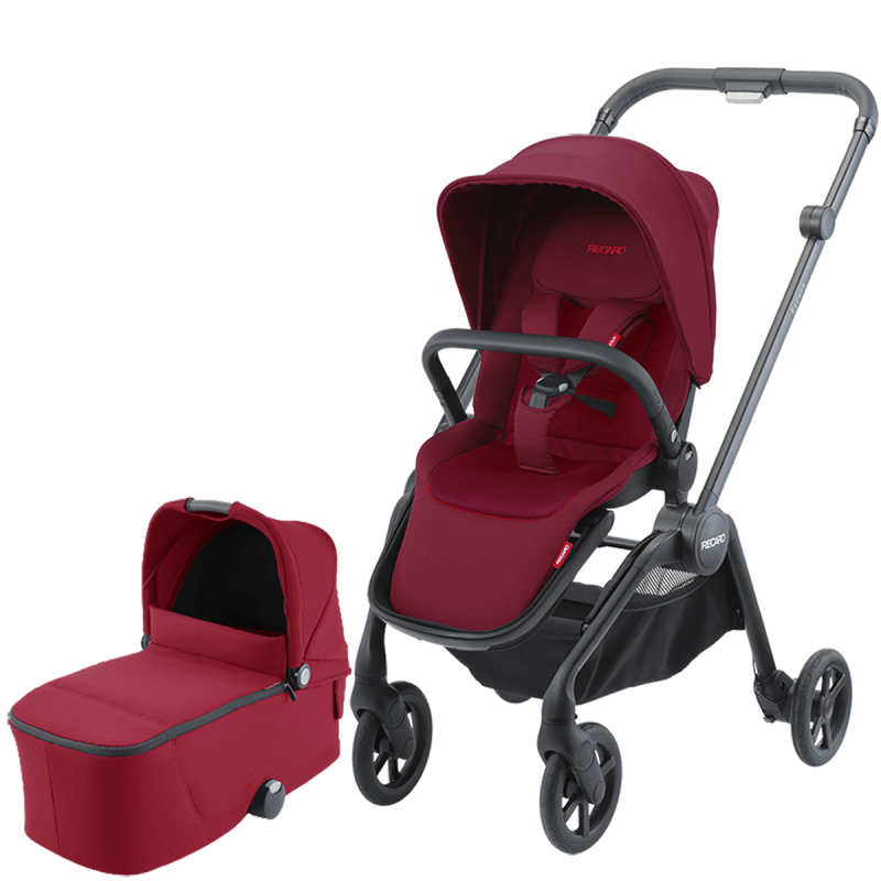 Dječja kolica 2u1 RECARO Sadena s košarom za bebu [Garnet Red]