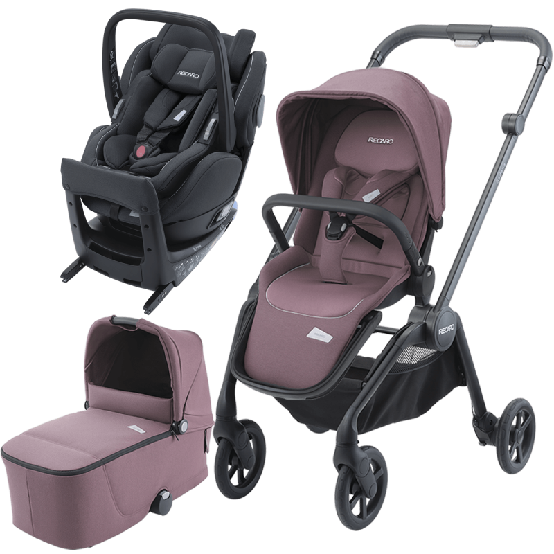 Dječja kolica 4u1 RECARO Sadena + autosjedalica Salia Elite [Pale Rose]