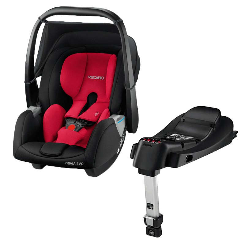 Dječja autosjedalica RECARO Privia Evo + Isofix baza racing red