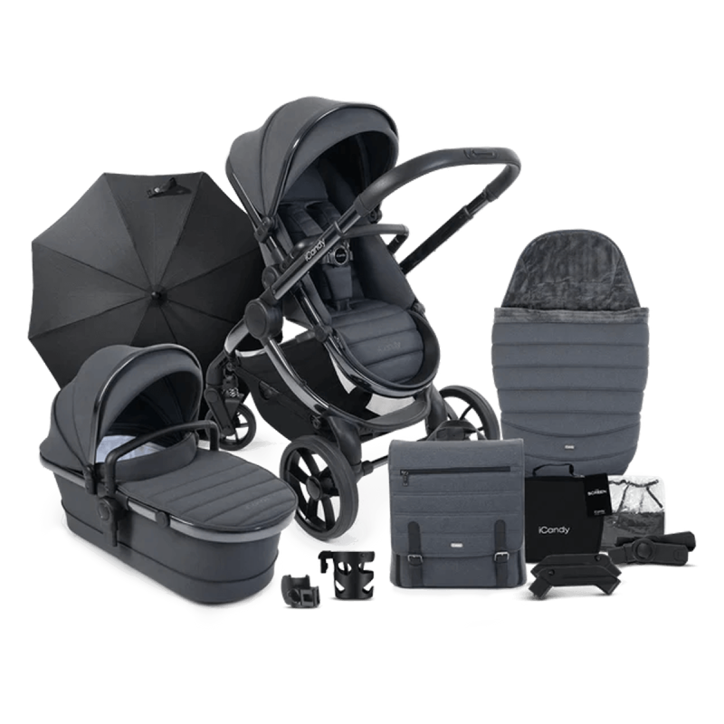 Dječja kolica 2u1 iCandy Peach 7 [Complete Bundle Dark Grey]