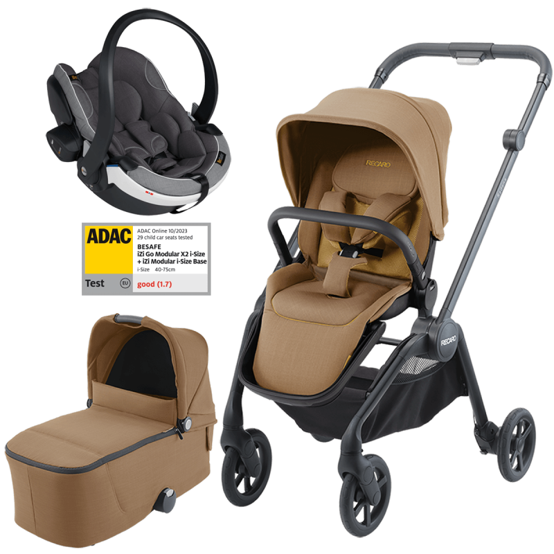 Dječja kolica 3u1 RECARO Sadena [Sweet Curry] + autosjedalica Besafe