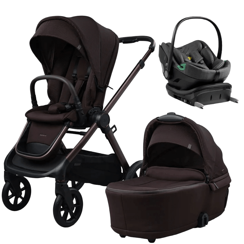 Dječja kolica 4u1 BabaBing Raffi 2.0 [Kofe] + jaje AXKID + Isofix